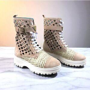 VALENTINA RANGONI Firenze Bree in Sand Shoes Sz 7.5 Rare Designer Boho Unique